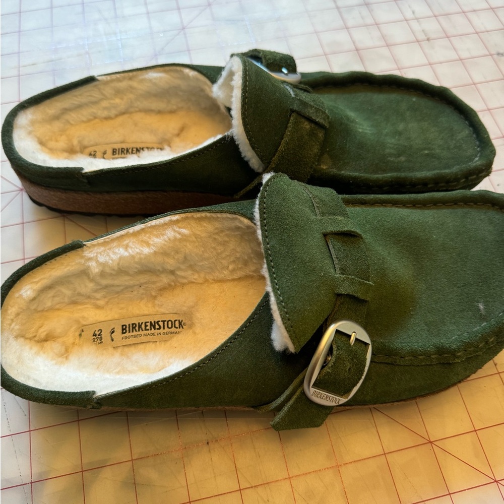 Birkenstock Buckley Leather Shearling Clog.